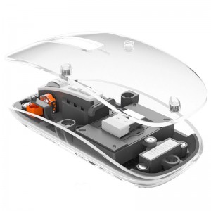 Беспроводная мышь WIWU Crystal WM105 Dual bluetooth+ 2.4G Grey