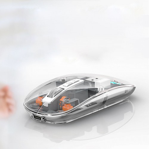 Беспроводная мышь WIWU Crystal WM105 Dual bluetooth+ 2.4G Grey