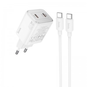 СЗУ Hoco N42 Elogiado 2C PD45W + Type to Type-C White