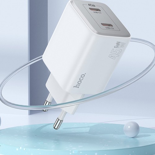 МЗП Hoco N42 Elogiado 2C PD45W + Type to Type-C White