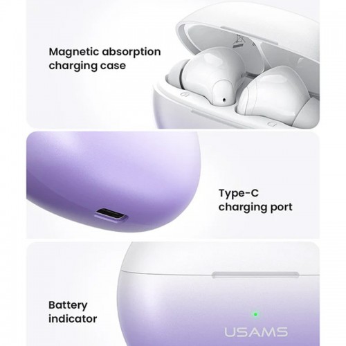 Бездротові TWS навушники Usams-XD19 X-don Series ENC BT 5.3 Gradient Purple