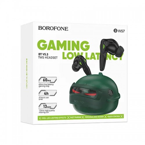 Беспроводные TWS наушники BOROFONE BW57 Mecha Green