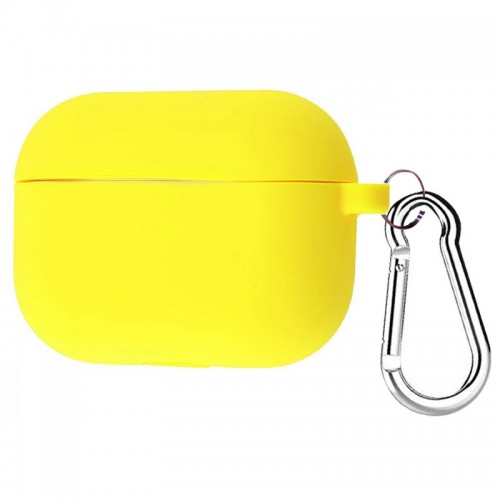 Силіконовий футляр з карабіном для навушників AirPods Pro Bright Yellow