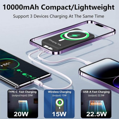 Power Bank JJT-A27-1 PD20W+QC 22.5W с БЗУ 10000 mAh Black