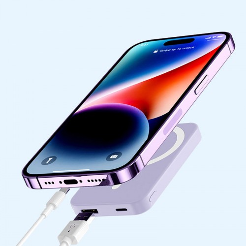 Power Bank JJT-A27-1 PD20W+QC 22.5W с БЗУ 10000 mAh Purple