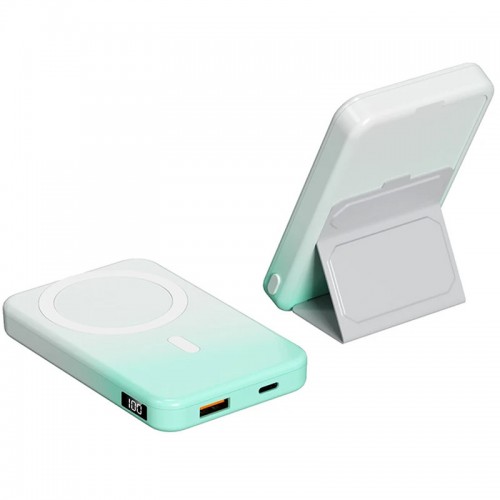 Power Bank JJT-A27-1 Gradient PD20W+QC 22.5W с БЗУ 10000 mAh White / Green