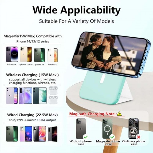 Power Bank JJT-A27-1 Gradient PD20W+QC 22.5W с БЗУ 10000 mAh White / Green