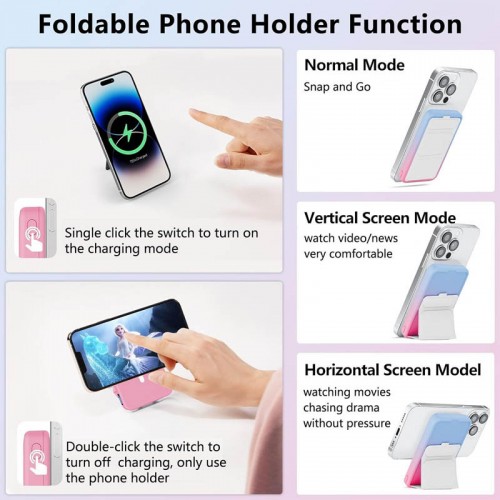 Power Bank JJT-A27-1 Gradient PD20W+QC 22.5W с БЗУ 10000 mAh Blue / Pink