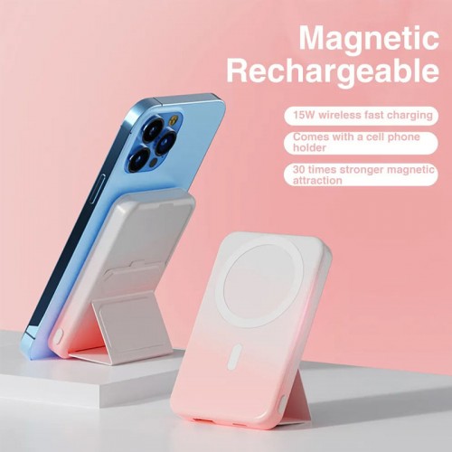 Power Bank JJT-A27-1 Gradient PD20W+QC 22.5W с БЗУ 10000 mAh White / Pink