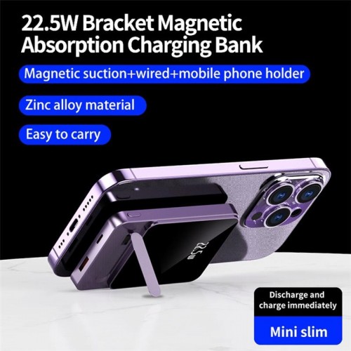 Power Bank JJT-A77 PD20W+QC 22.5W с БЗУ 10000 mAh Purple