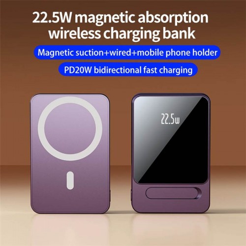 Power Bank JJT-A77 PD20W+QC 22.5W с БЗУ 10000 mAh Purple