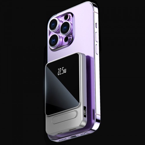 Power Bank JJT-A77 PD20W+QC 22.5W с БЗУ 10000 mAh Silver