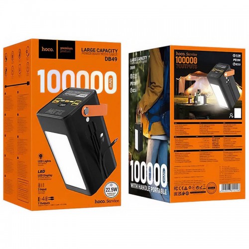 Power Bank Hoco DB49 Action 22.5W 100 000 mAh Black