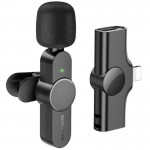 Петличний бездротовий мікрофон Borofone BFK12 Trophy lavalier Lightning (Black)
