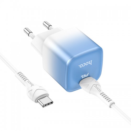 МЗП HOCO C101A PD20W (1C) + Type-C to Type-C Ice Blue