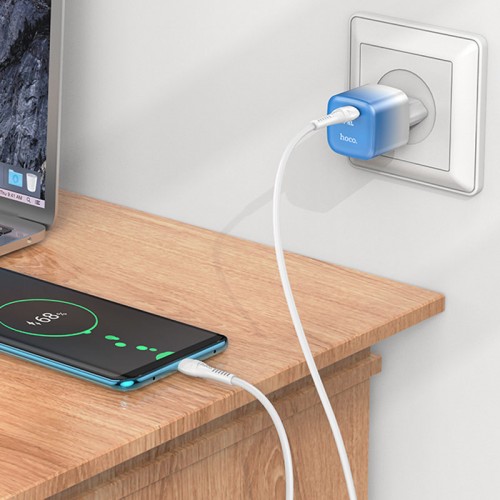 МЗП HOCO C101A PD20W (1C) + Type-C to Type-C Ice Blue