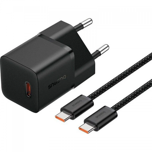 СЗУ Baseus GaN5 Fast Charger (mini) 1C 25W + Type-C to Type-C (P10110909113) Cluster Black