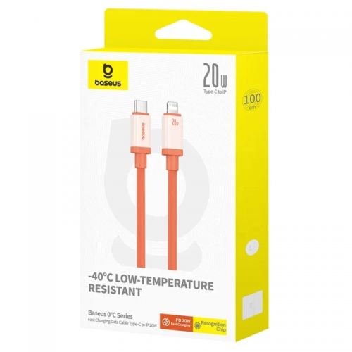 Дата кабель Baseus 0°C Series Fast Charging Type-C to Lightning 20W (1m) (P10368802731) Canyon Coral