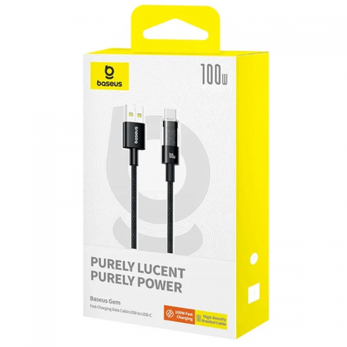 Дата кабель Baseus Gem Fast Charging USB to Type-C 100W (2m) (P10373002111) Cluster Black