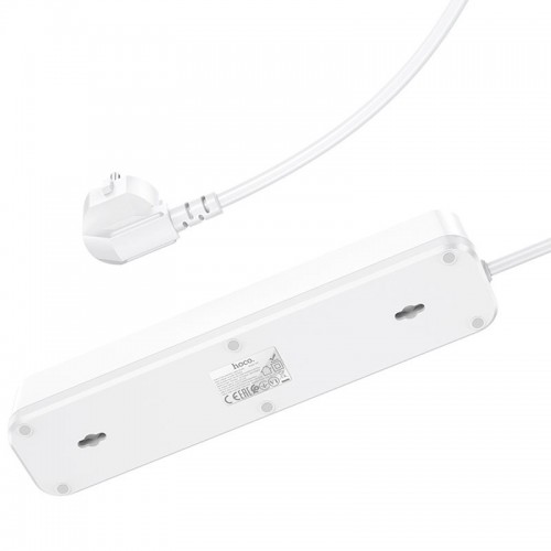 Удлинитель Hoco NS1 Aura PD20W (2USB/1Type-C/4xSocket) White