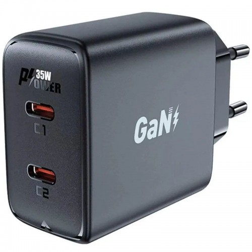 СЗУ Acefast A49 PD35W GaN (USB-C+USB-C) dual port Black