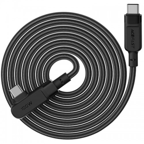 Дата кабель Acefast C5-03 USB-C to USB-C 100W right angled aluminum alloy (2m) Black