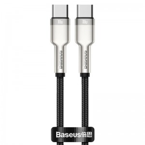 Дата кабель Baseus Cafule Series Metal Type-C to Type-C 100W (1m) (CATJK-C) White
