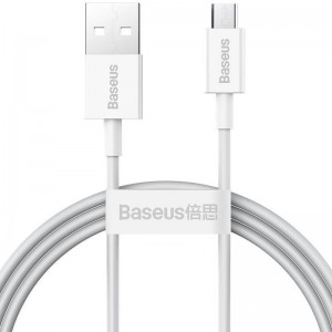 Дата кабель Baseus Superior Series Fast Charging MicroUSB Cable 2A (1m) (CAMYS) White