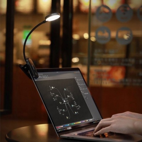 Лампа Baseus Comfort Reading Mini Clip Lamp (DGRAD-0) Dark Grey