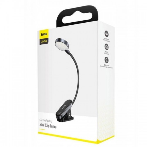 Лампа Baseus Comfort Reading Mini Clip Lamp (DGRAD-0) Dark Grey