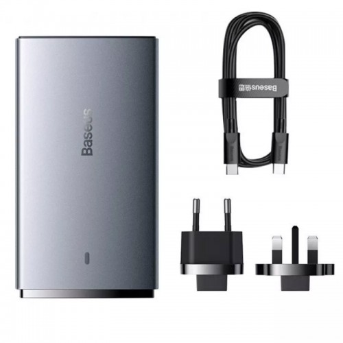 СЗУ Baseus GaN5 Pro Ultra-Slim 65W Type-C+USB + Type-C to Type-C 100W (1m) (CCGP15011) Grey