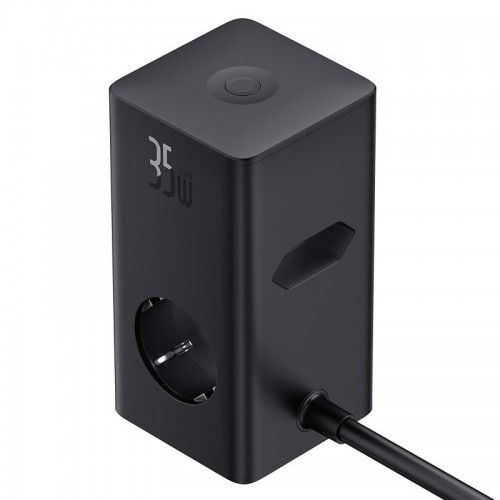 СЗУ Baseus PowerCombo Tower Digital PowerStrip 3AC+2U+2C 35W (1.5m) (E00023606113-00) Black