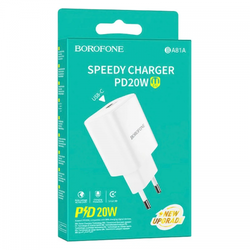 СЗУ Borofone BA81A PD20W (1USB-C) White