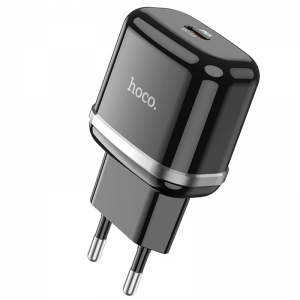 Сетевое зарядное устройство Hoco N24 Victorius PD20W (1USB-C) Black