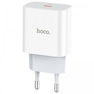 Сетевое зарядное устройство Hoco C76A Plus Speed source PD20W charger (EU) White