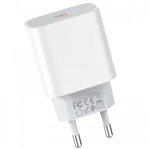 Сетевое зарядное устройство Hoco C76A Plus Speed source PD20W charger (EU) White