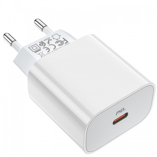 Сетевое зарядное устройство Hoco C76A Plus Speed source PD20W charger (EU) White