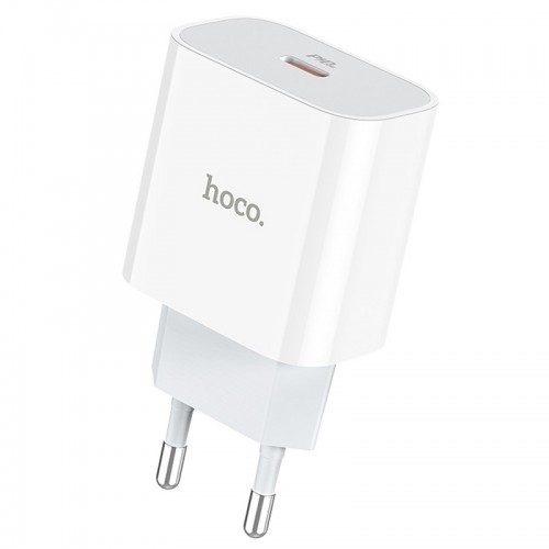 Сетевое зарядное устройство Hoco C76A Plus Speed source PD20W charger (EU) White