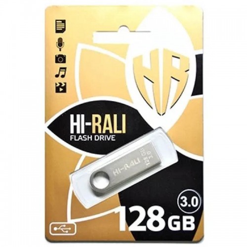 Флеш накопичувач USB 3.0 Hi-Rali Shuttle 128 GB SIlver