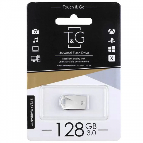 Флеш-драйв USB 3.0 Flash Drive T&G 106 Metal Series 128GB Silver