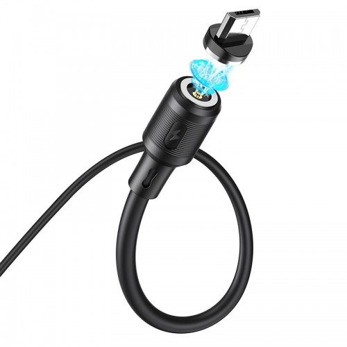 Дата кабель Hoco X52 Sereno magnetic USB to MicroUSB (1m) Black
