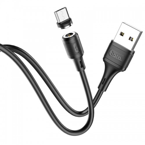 Дата кабель Hoco X52 Sereno magnetic USB to MicroUSB (1m) Black
