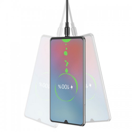 Дата кабель Hoco X52 Sereno magnetic USB to MicroUSB (1m) Black