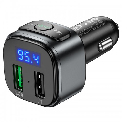 АЗУ FM модулятор HOCO E67 QC3.0 Black