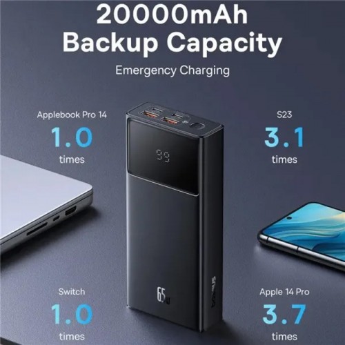 Power Bank Baseus Star-Lord Digital Display 65W 20000 mAh (P10022906113-00) Cluster Black