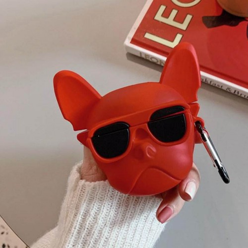 Силіконовий футляр Brand для навушників AirPods Pro / Pro 2 + карабін Karl Lagerfeld red