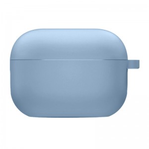 Силиконовый футляр с микрофиброй для наушников Airpods Pro 2 / Pro Lilac Blue