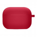 Силиконовый футляр с микрофиброй для наушников Airpods Pro 2 / Pro Rose Red
