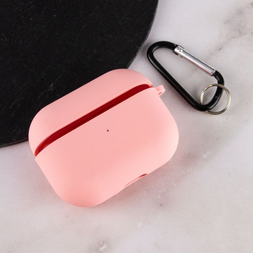 Силіконовий футляр з мікрофіброю для навушників Airpods Pro 2 / Pro Pink