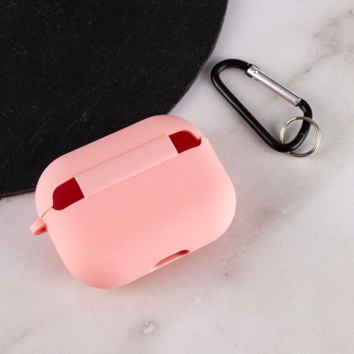 Силіконовий футляр з мікрофіброю для навушників Airpods Pro 2 / Pro Pink